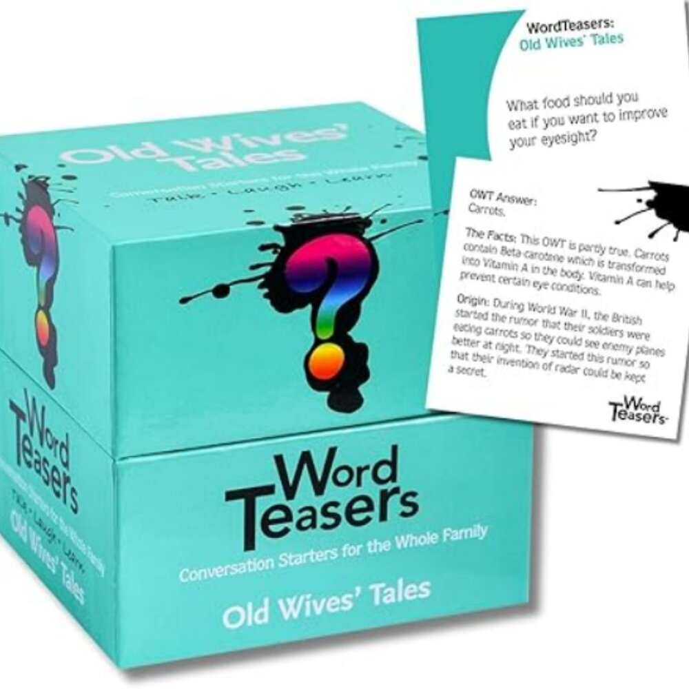 Word Teasers Old Wives' Tales Game Knowledge/Trivia Convo Game Adult/Kid NIB/NWT